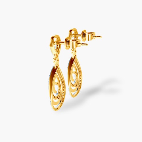 Kolczyki łezki Savicki: złote, diamenty